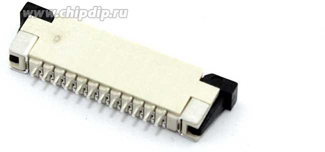 Разъем FPC Half Coverage Bottom Contact 1.0K-BX-12PWB 12 pin высота 2мм шаг 1мм