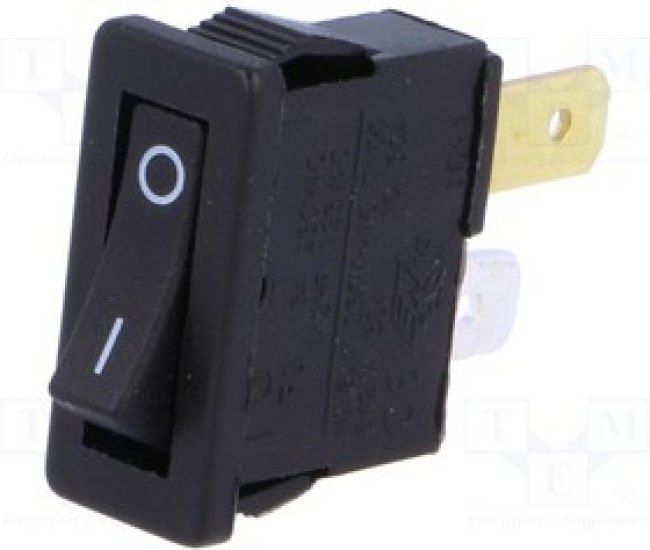 AE-H8800VAAAB, ROCKER; SPST; Pos: 2; ON-OFF; 10A/250VAC; black; none; Body: black