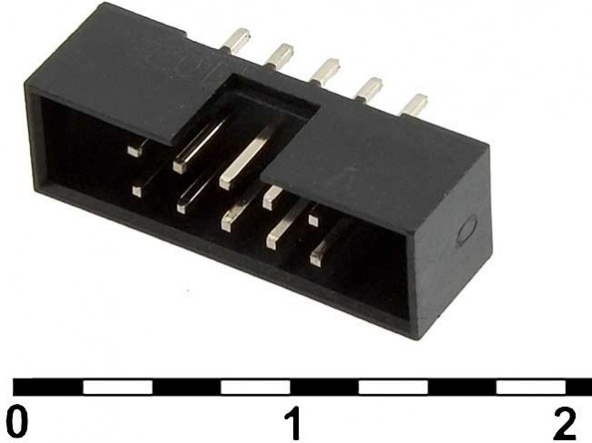 BH2-10 (DS1014-10) (IDC2-10MS), Вилка на плату прямая 10pin 2.00мм