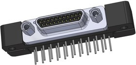 M83513/21-H01NP, MICRO-D SUB CONN, R/A RCPT, 100POS, TH