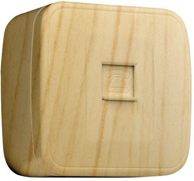 Розетка Phone 1-местная ОП Минск светлое дерево EGT01-034-30