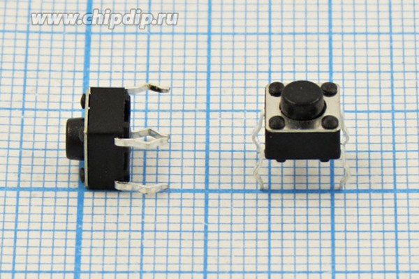 Тактовая кнопка, 6.0x 6.0x 5.0, алгоритм работы NO, контакты 4PF, TS-06V-B