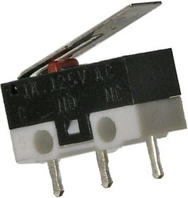DM1-01P-30 125v. 1a, Микропереключатель с рычагом DM1-01P-30, ON-(ON) SPDT, 1 A, 125 В