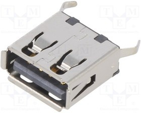 SS-52100-002, Socket; USB B; PIN: 4; THT; straight; USB 2.0