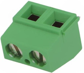 PCB terminal, 2 pole, pitch 5.08 mm, AWG 30-16, 13.5 A, screw connection, green, 282837-2