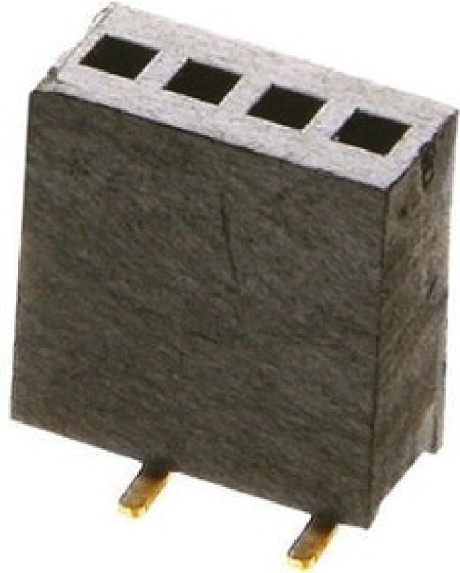 M52-5050545, Straight Surface Mount PCB Socket, 5-Contact, 1-Row, 1.27mm Pitch, Solder Termination