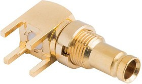 MC002954, Разъем РЧ / Коаксиальный, 1.0 / 2.3 Коаксиальный, Прямоугольное Гнездо с Гайкой, Торцевой, 75 Ом