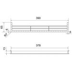Вентиляционная решётка для цоколя, 390 мм, ваниль VRC-01-16 Вентиляционная решётка для цоколя, 390 мм, ваниль VRC-01-16