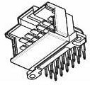 966140-3, Conn Wire to Board HDR 12 POS 5mm Solder RA Thru-Hole 12 Terminal 1 Port Automotive Tray