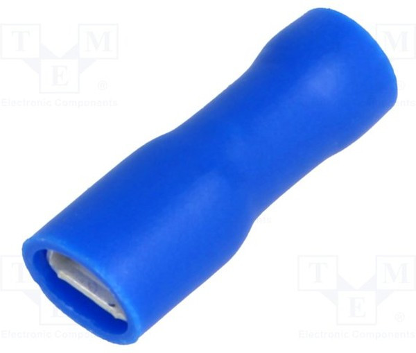 BM 00292, Наконечник: плоский, 4,8мм, 0,8мм, "мама", 1,5-2,5мм2, обжим, синий