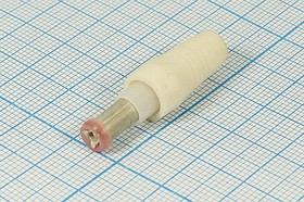 Разъем питания DC вилка, D5.5 d2.0 L9, 2C, на кабель, пластик хвост, ШС