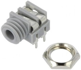 CL1384A, Гнездо; Jack 3,5мм; "мама"; mono; с выключателем; угловой 90°