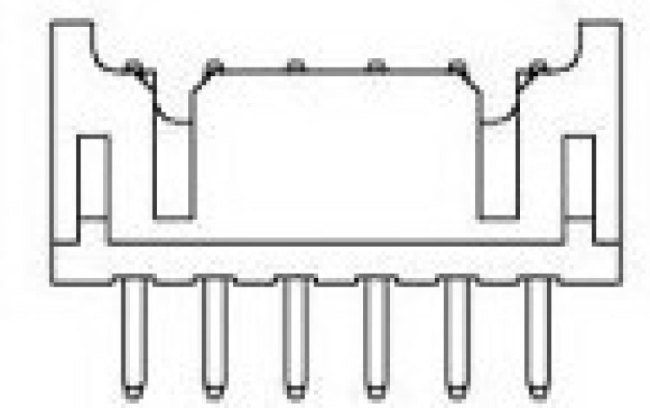 1470109-6, Conn Shrouded Header (4 Sides) HDR 6 POS 2mm Solder ST Thru-Hole Loose