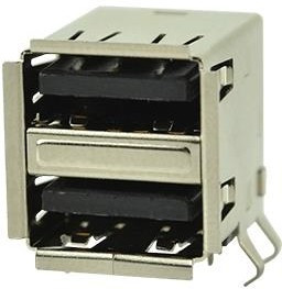 UJ2-ADH-3-TH, USB Connectors USB 2.0 type A jack 8 pin Horizontal TH