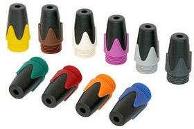 BPX-8-GREY, Phone Connectors COLORED BOOT PX SERIES PLUG GREY