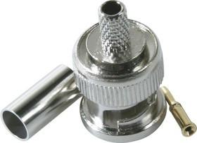 HYR-0105A (GB-105A) (BNC-7001A) (BNC-C58P), Разъем BNC, штекер, RG-58, обжим (Crimp)