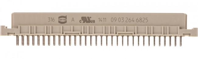 09032646825, Вилка, DIN 41612, тип С, "мама", PIN: 64, a+c, THT, прямой, позолота