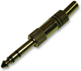 PSG01780, Телефонный аудио разъем, 3 контакт(-ов), Штекер, 6.35 мм