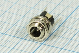 Разъем питания DC розетка, d1.7 D4.75, 3C, ON-OFF, на блок М8, R1-29C\SCI
