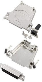 6355-0063-13, DB-44 Socket HD D-Sub Connector Kit, Zinc Backshell