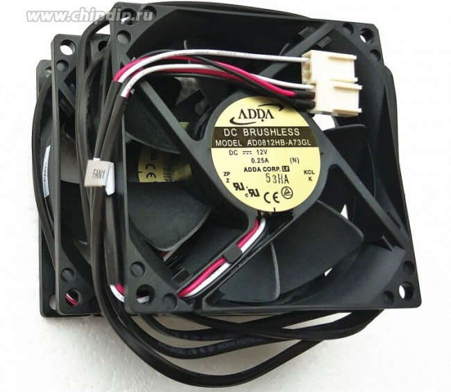 Вентилятор ADDA AD0812HB-A73GL 80x25мм 12V 2.52W 0.25A
