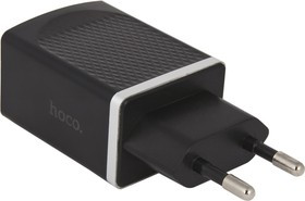 Блок питания (сетевой адаптер) HOCO C42A с 1 USB портом с функцией QuickCharge 3.0 черный