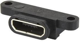 UJ2-MIBH-2-SMT-TR-67, USB Connectors USB jack 2.0, micro B type, IP67, 5 pin, horizontal, 10 uin plating, SMT, T&amp;amp;R pckg
