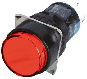 AL6M-M14P-R, Pushbutton Switches 16mm Pushbutton Illuminated