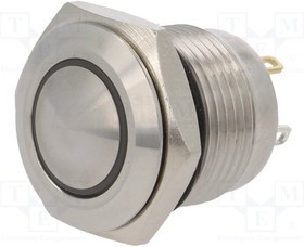 V16-10N-24G-S, Переключатель антивандальный, Положения 2, SPST-NO, 2A/36ВDC
