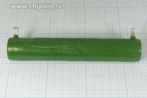 Резистор постоянный 390 Ом 100Вт, размер 29.0x170.0мм, 10%, WW, 1ПЭВ; Р 390 \100\ 29,0x170,0\10\WW\2C\1ПЭВ\