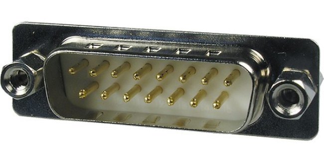 DPS-15MA, вилка D-SUB на плату 15pin (101-15PCKYS ONE NUT)