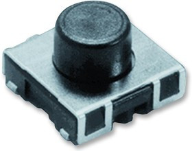 1241.1613.11, Тактильная кнопка, Серия 1241, Top Actuated, SMD (Поверхностный Монтаж), Round Button, 180 гс