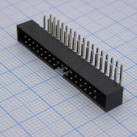 DS1014-34RF1B-B, (BH2-34R, IDC2-34MR), IDC разъем, вилка на плату угловая 34pin(2x17), шаг 2.00мм