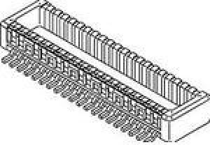 500334-0300, Conn Board to Board PL 30 POS 0.5mm Solder ST Top Entry SMD SlimStack T/R