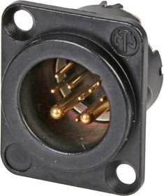 NC10MD-LX-B, Аудио разъем XLR, 8+2 Pole, 10 контакт(-ов), Штекер, Монтаж на Шасси