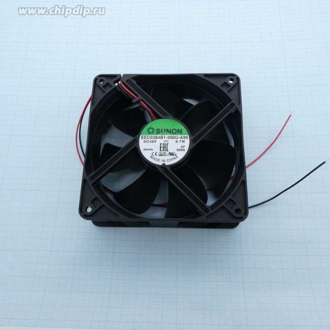 Вентилятор Sunon EEC0384B1-000U-A99 120x38 48v 9.7W 2pin Вентилятор Sunon EEC0384B1-000U-A99 120x38 48v 9.7W 2pin