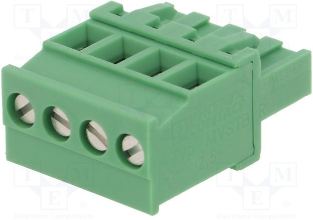 1792032, Pluggable Terminal Blocks 4 Pos 5mm pitch Plug 24-12 AWG Screw