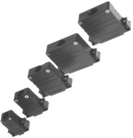 173111-0024, D-Sub Backshells 9P PLASTIC HOOD STRAIGHT CBL OUTLET