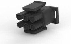 794535-1, Conn Housing PL 6 POS 6.35mm Crimp ST Cable Mount Black Package