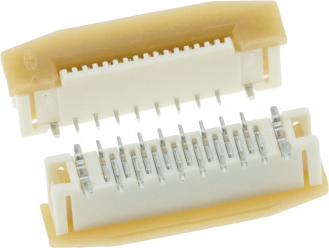 52559-1652, FFC &amp; FPC Connectors 0.5 FPC ZIF SMT ST 1 ST 16Ckt EmbsTp Pkg