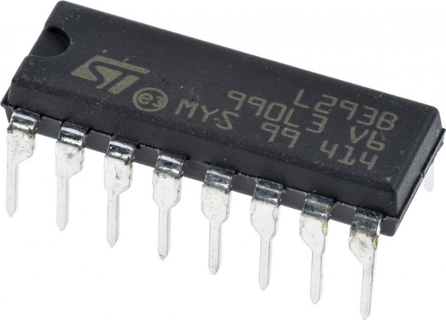 L293B, Двухтактный, четырехканальный драйвер двигателей постоянного тока, [DIP-16]