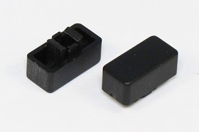 Колпачок, внутренний размер 4x4, 7x14xh5,2/8, пластик, черный, SC207BL