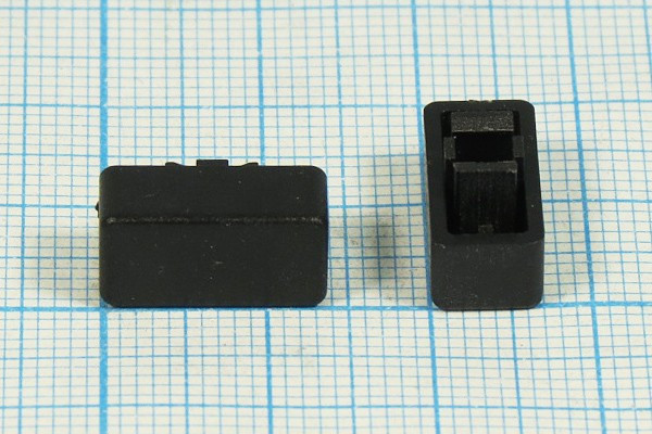 Колпачок, внутренний размер 4x4, 7x14xh5,2/8, пластик, черный, SC207BL