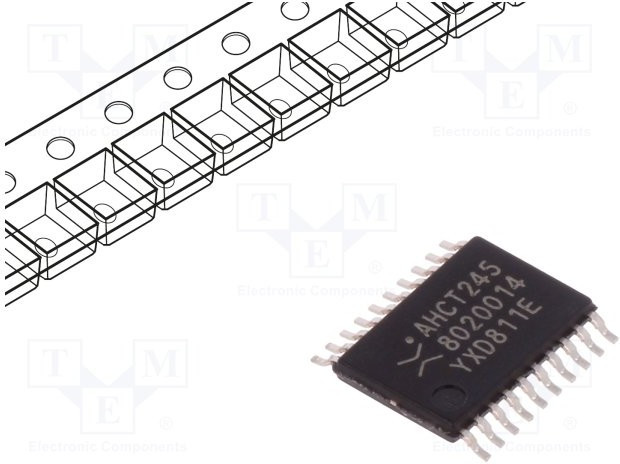 74AHCT245PW,118, IC: digital; bus transceiver; Ch: 8; CMOS,TTL; SMD; TSSOP20; AHCT 74AHCT245PW,118, IC: digital; bus transceiver; Ch: 8; CMOS,TTL; SMD; TSSOP20; AHCT