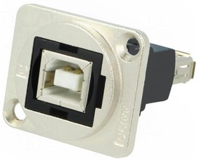 CP30207NM, Соединитель, гнездо USB A, гнездо USB B, FT, USB 2.0, металл
