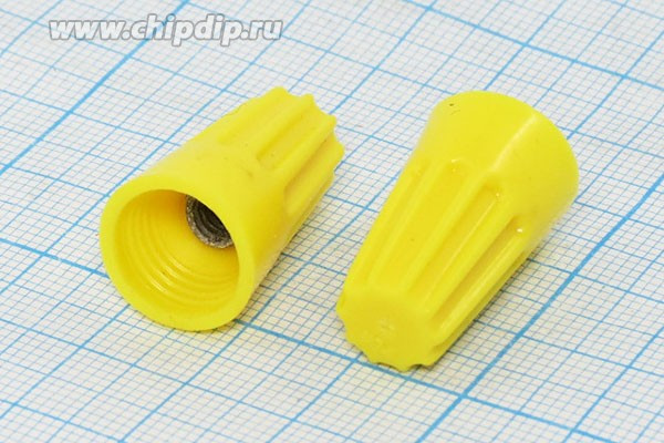 Клемма соединительная кабельная, d 5,0xd14,2x23,5 мм, желтый, P74