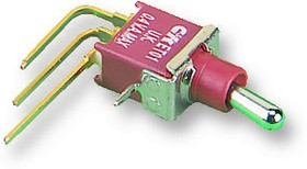 ET01MD1AVBE, Рычажный переключатель, Вкл.-Никакой-Вкл., SPDT, Без Подсветки, Серия ET, Сквозное Отверстие