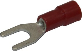 Вилочный изолированный наконечник KL-V-001504 с ПВХ манжетой М4 Красный упаковка=100 шт. 11T1504