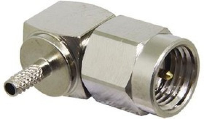 CONSMA012-R178, RF Connectors / Coaxial Connectors SMA Mal R Angle Cbl End Crimp-RG-178 Cbl