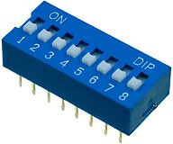 L-KLS7-DS-08-B-00, DIP переключатель 8 поз. (аналог SWD 1-8 ВДМ 1-8)